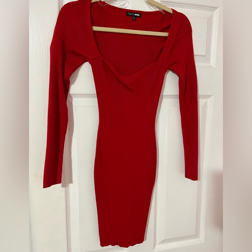 Sculpted red dress